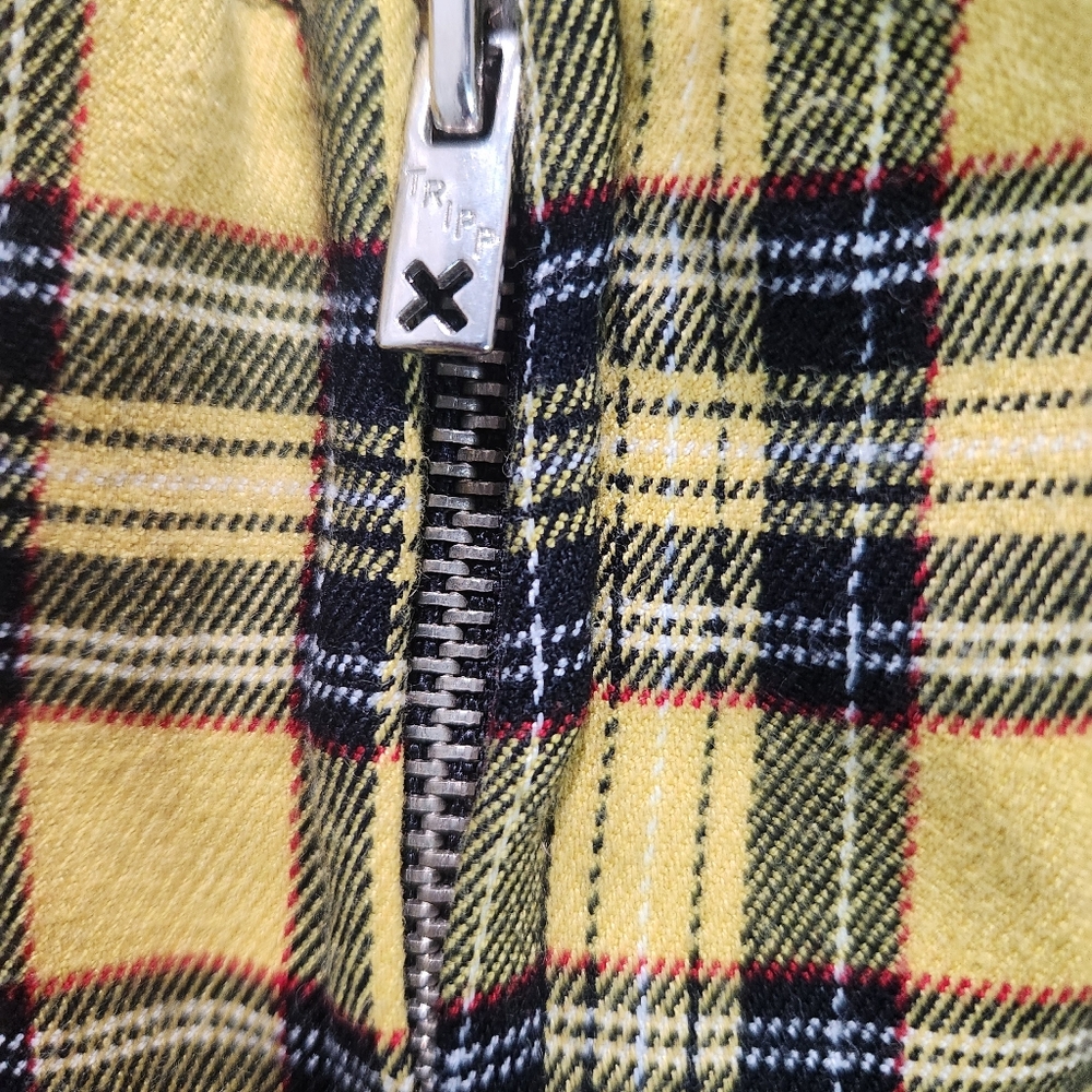 TRIPP NYC Vintage 90s Yellow Plaid Grunge Schoolgirl Dress - Picture 8 of 14
